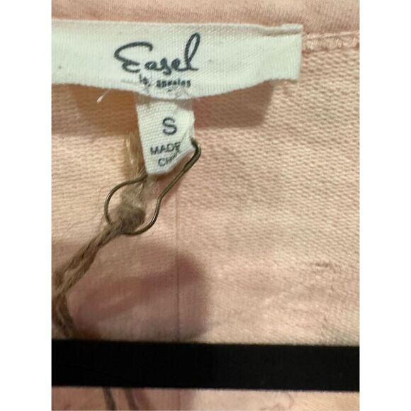 Size S (Oversized) Easel Los Angeles Notched V-Neckline 100% Cotton Terry Knit P - Picture 10 of 11